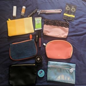 6 ipsy bags with 11 samples/full size new items